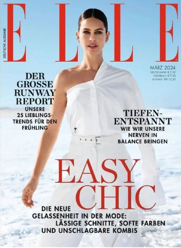 ELLE GERMANY magazine side cover  March 2024