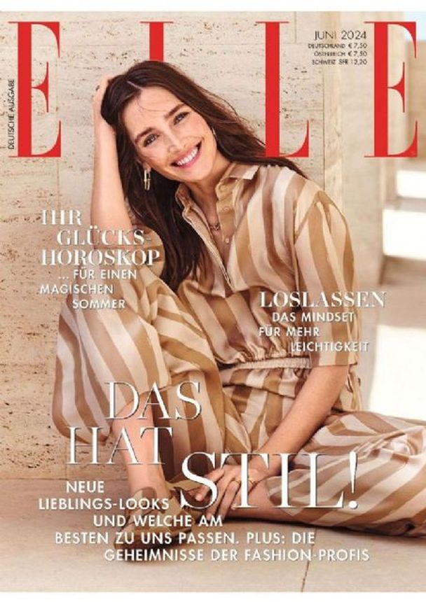 ELLE GERMANY magazine side cover  June 2024