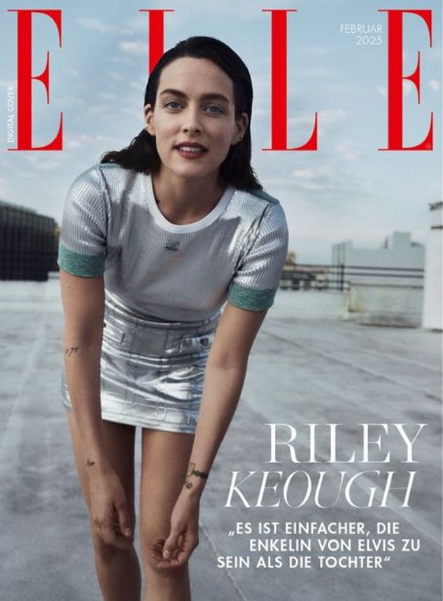 ELLE GERMANY magazine side cover  February 2025