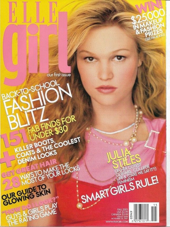 ELLE GIRL USA magazine side cover Fall 2001