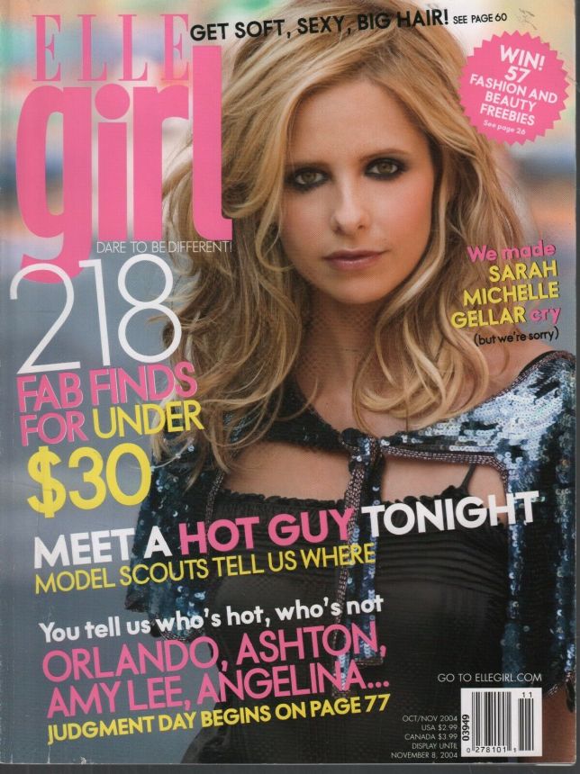 ELLE GIRL USA magazine side cover  October/November 2004