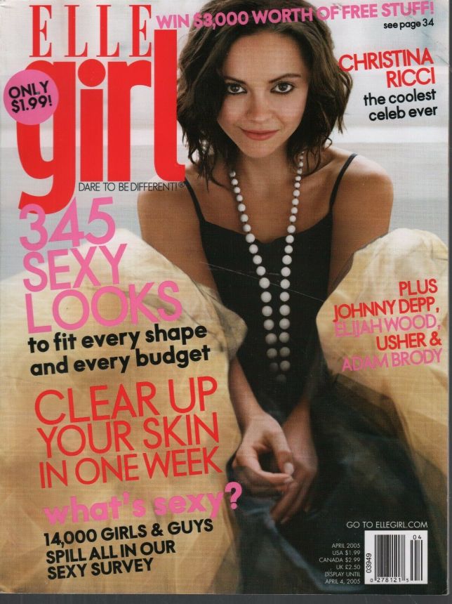 ELLE GIRL USA magazine side cover  April 2005