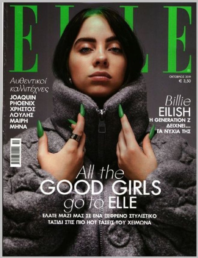 ELLE GREECE magazine side cover  October 2019