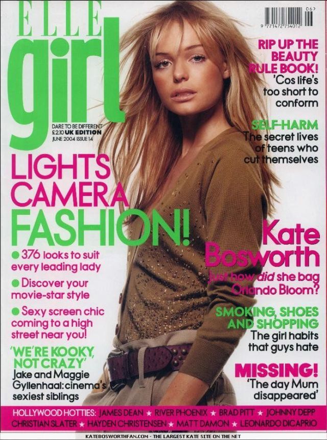 ELLE GIRL UK magazine side cover Issue 14  June 2004