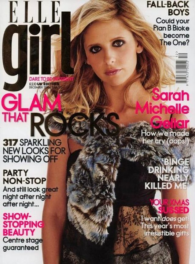ELLE GIRL UK magazine side cover  December 2004