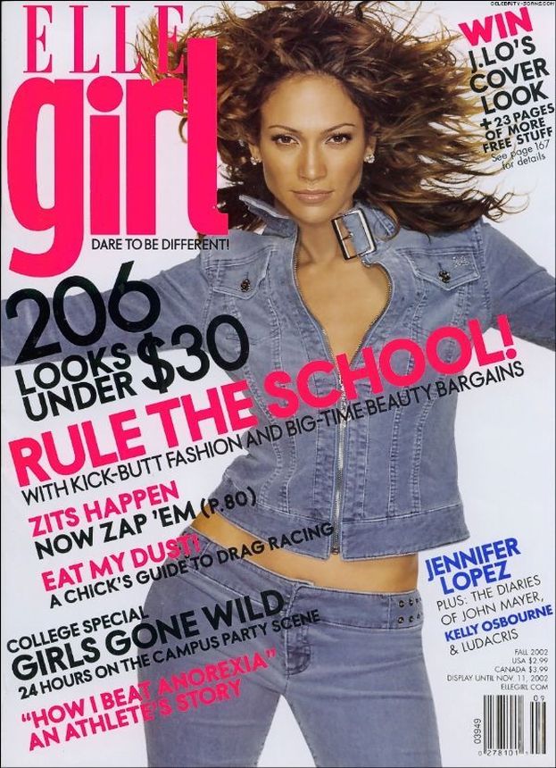 ELLE GIRL USA magazine side cover Fall 2002