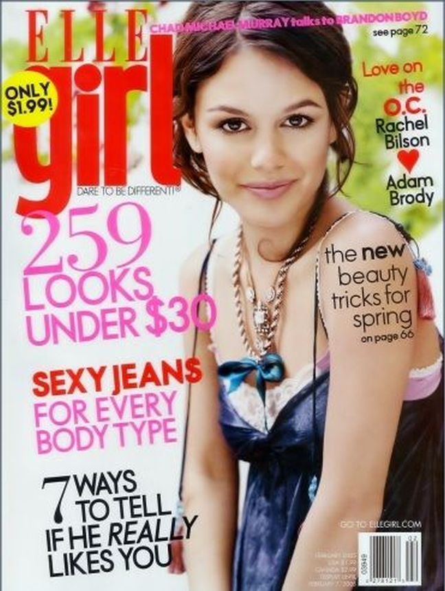 ELLE GIRL USA magazine side cover  February 2005