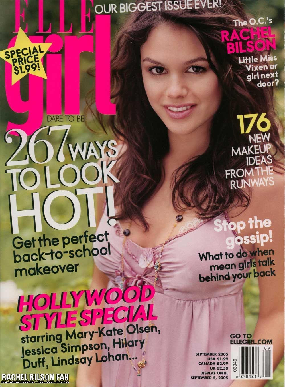 ELLE GIRL USA magazine side cover  September 2005