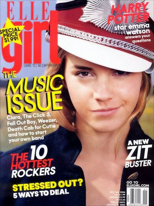 ELLE GIRL USA magazine side cover  January 2006