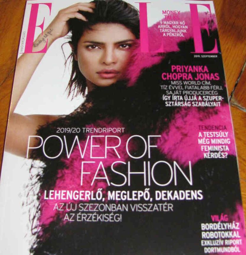 ELLE HUNGARY magazine side cover  September 2019