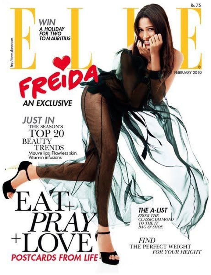 ELLE INDIA magazine side cover  February 2010