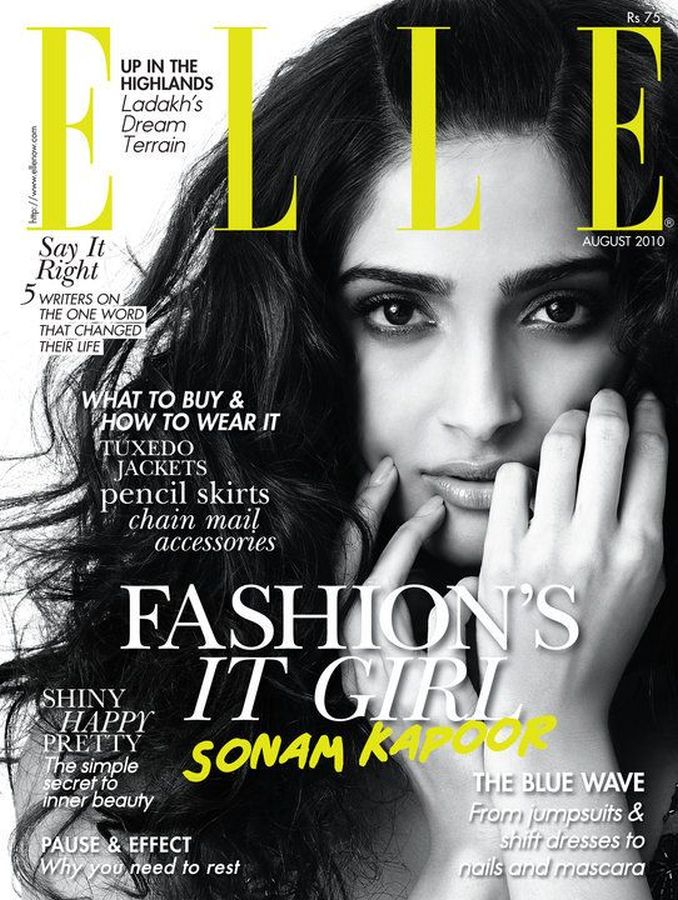 ELLE INDIA magazine side cover  August 2010