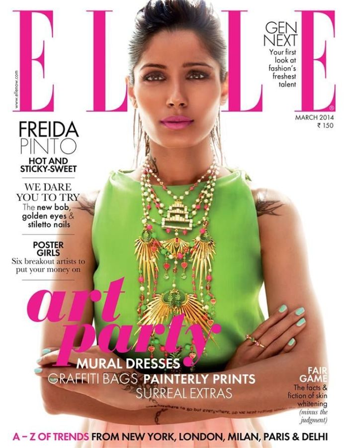 ELLE INDIA magazine side cover  March 2014