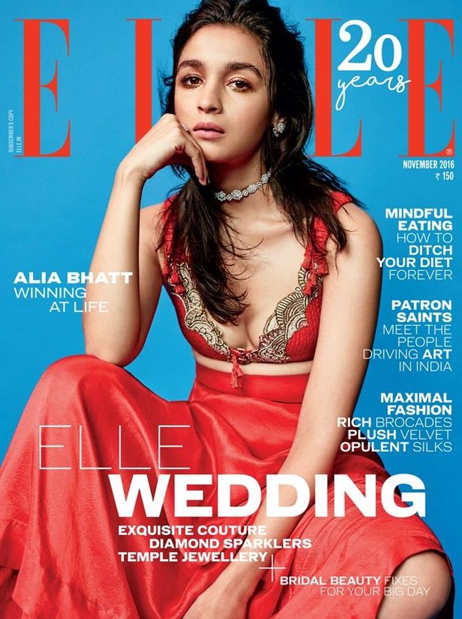 ELLE INDIA magazine side cover  November 2016