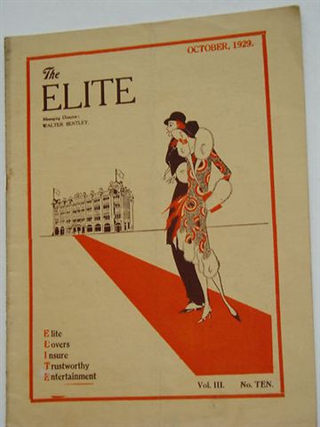 ELITE magazine side cover October 1929