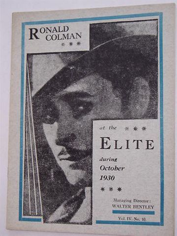 ELITE magazine side cover  Vol 4 # 10 October 1930