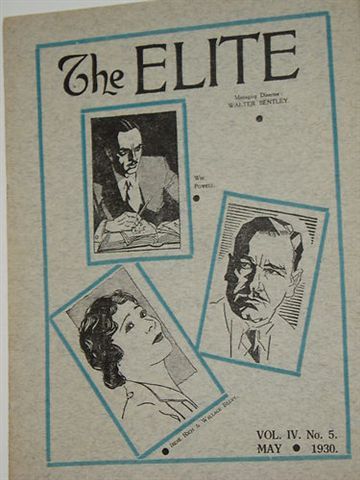 ELITE magazine side cover  Vol 4 # 5 May 1930