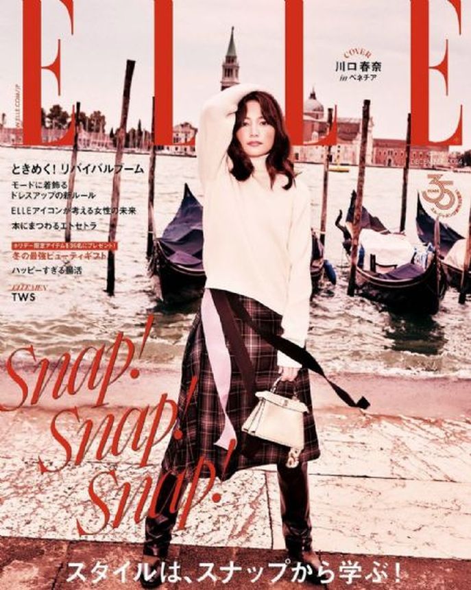 ELLE JAPAN magazine side cover  December 2024