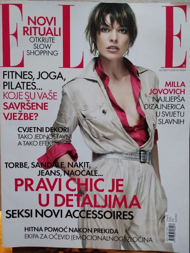 ELLE CROATIA magazine side cover  May 2007