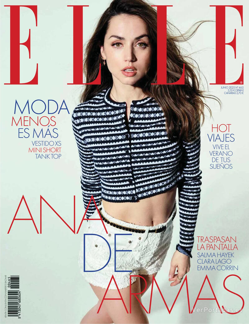 ELLE SPAIN magazine side cover Issue 465  June 2025
