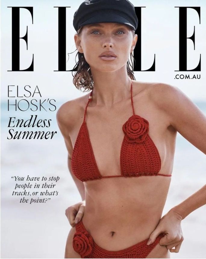 ELLE AUSTRALIA magazine side cover  December 2023