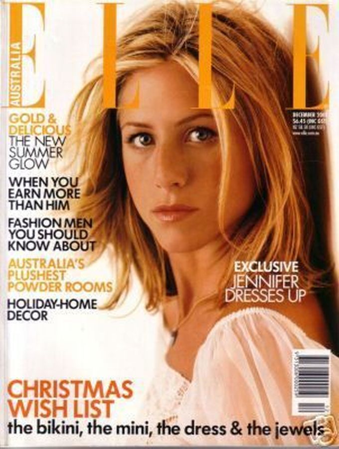ELLE AUSTRALIA magazine side cover  December 2001
