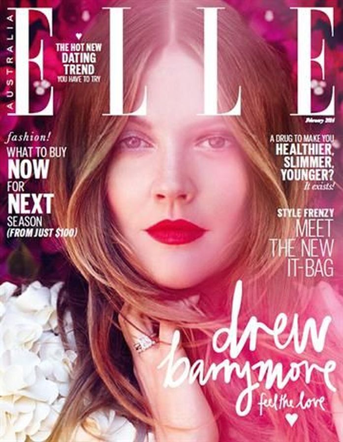 ELLE AUSTRALIA magazine side cover  February 2014