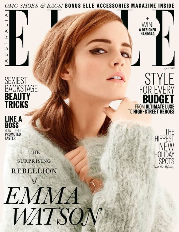 ELLE AUSTRALIA magazine side cover  April 2014