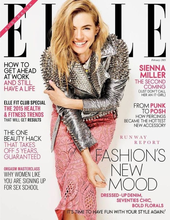 ELLE AUSTRALIA magazine side cover  February 2015
