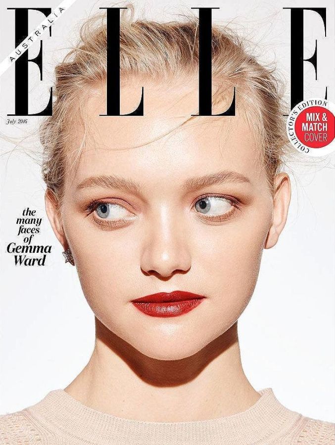 ELLE AUSTRALIA magazine side cover  July 2016