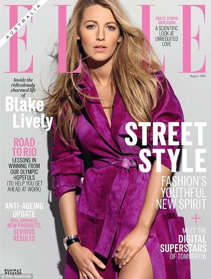 ELLE AUSTRALIA magazine side cover  August 2016