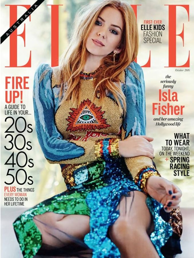 ELLE AUSTRALIA magazine side cover  October 2016