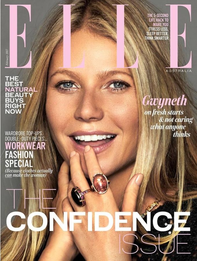 ELLE AUSTRALIA magazine side cover  February 2017