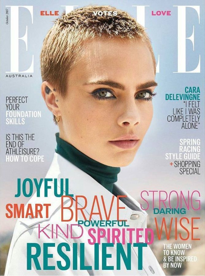 ELLE AUSTRALIA magazine side cover  October 2017