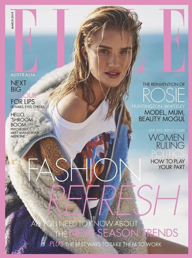 ELLE AUSTRALIA magazine side cover  March 2019