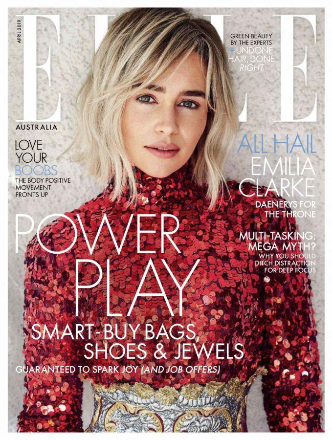ELLE AUSTRALIA magazine side cover  April 2019