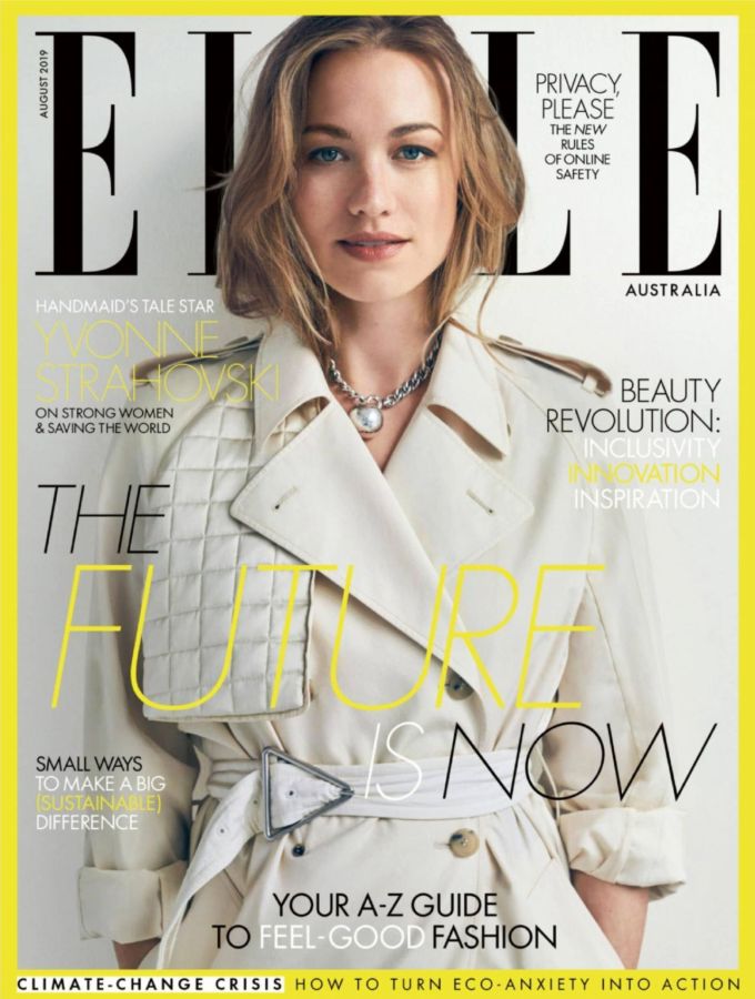 ELLE AUSTRALIA magazine side cover  August 2019