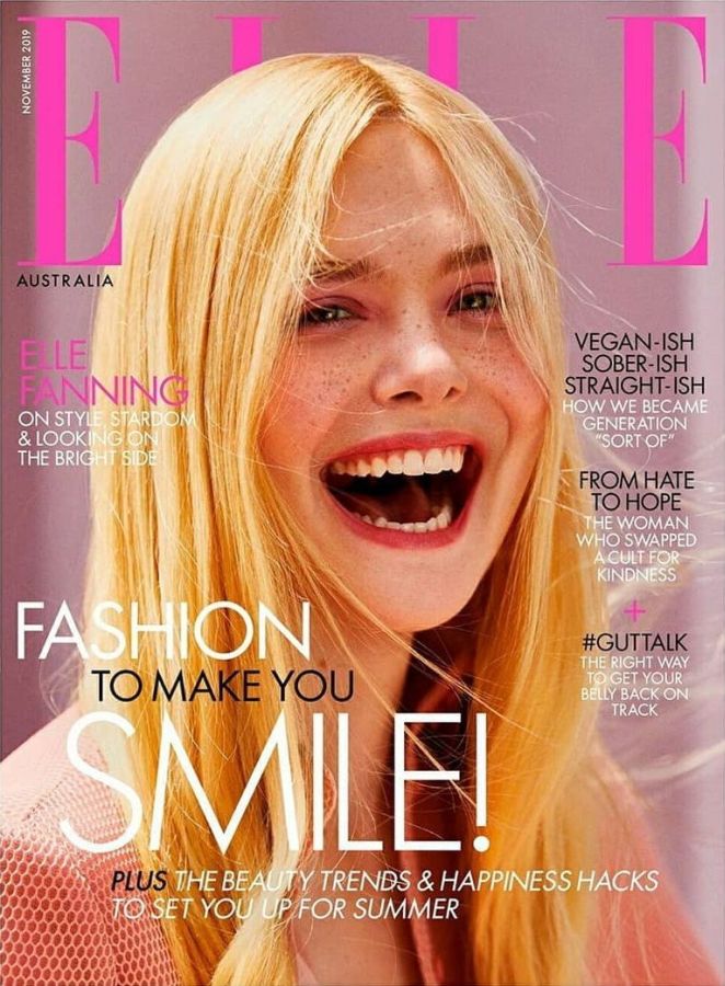 ELLE AUSTRALIA magazine side cover  November 2019
