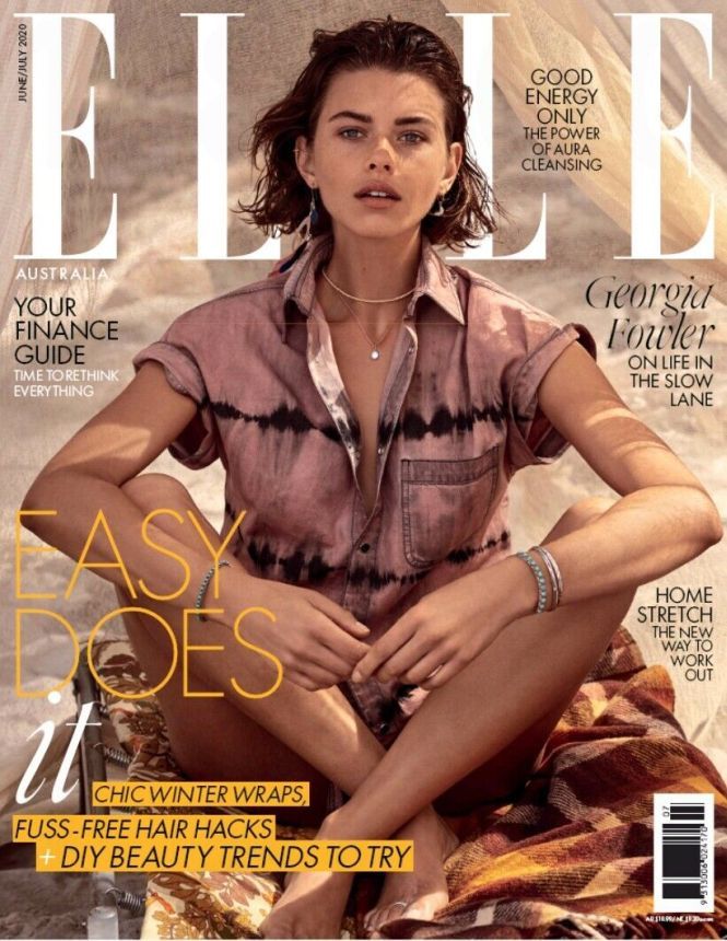 ELLE AUSTRALIA magazine side cover  June/July 2020