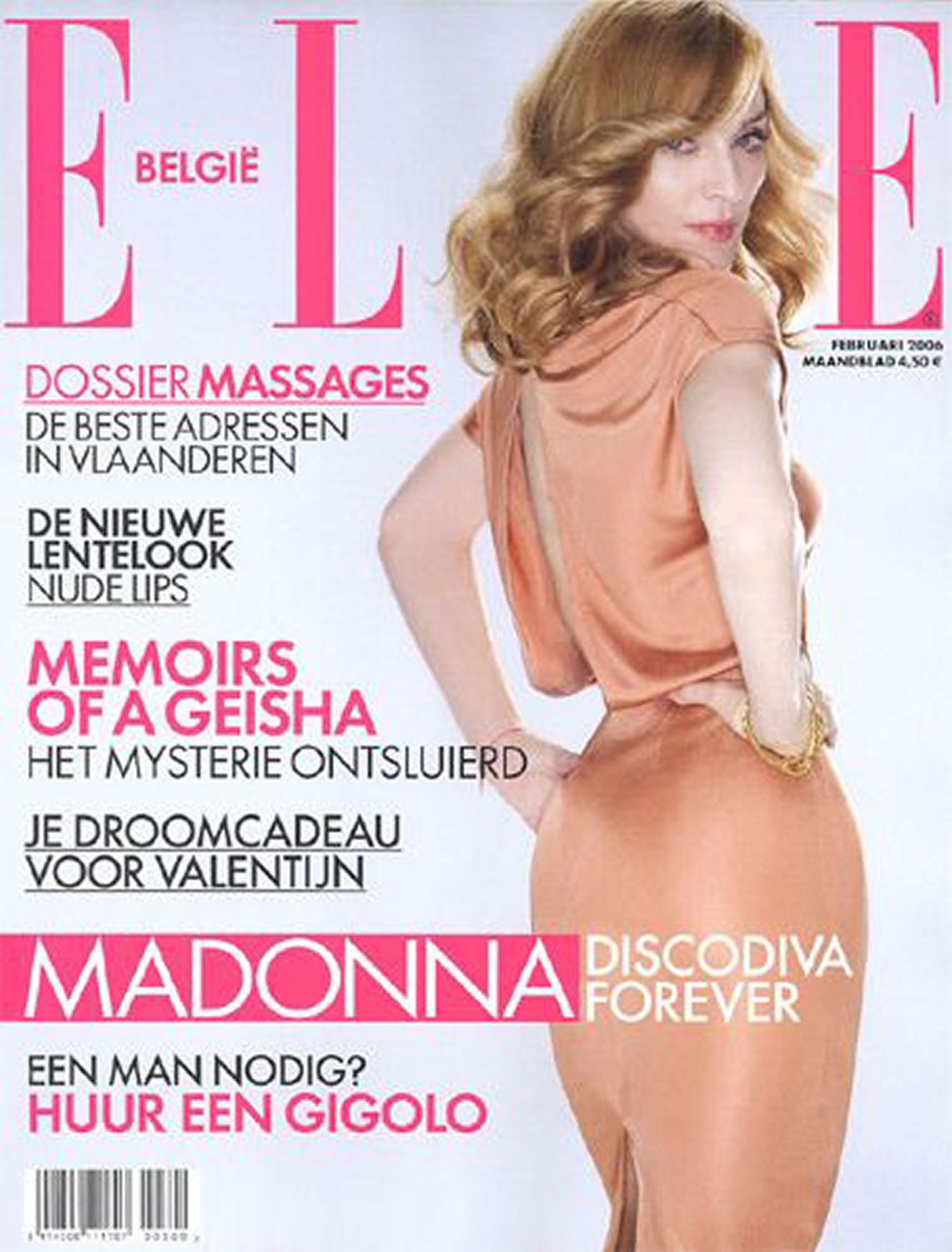 ELLE BELGIUM magazine side cover  February 2006