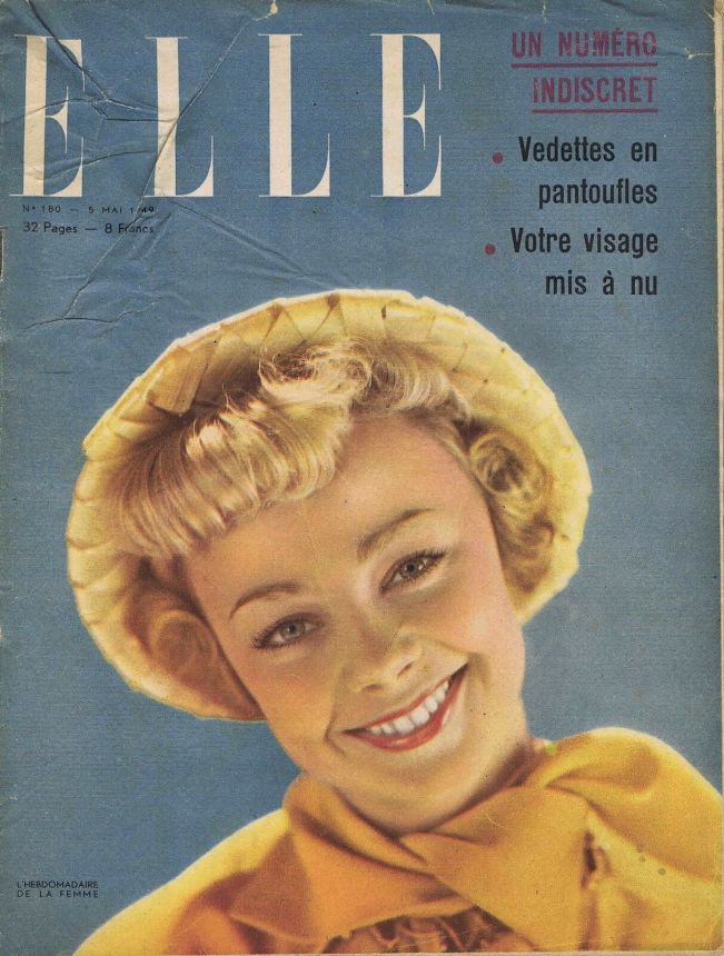 ELLE BELGIUM magazine side cover Issue 180 5 May 1949