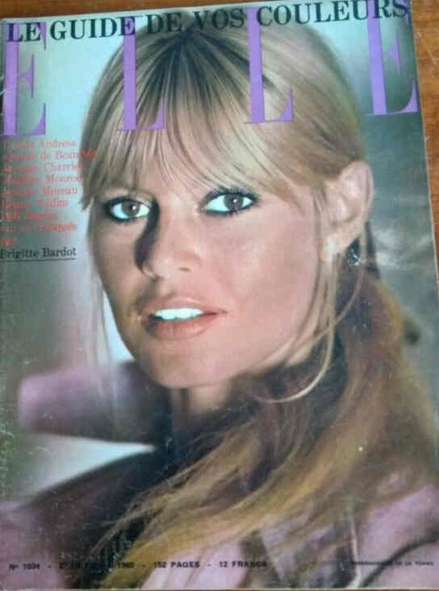 ELLE BELGIUM magazine side cover Issue 1034 27 October 1965