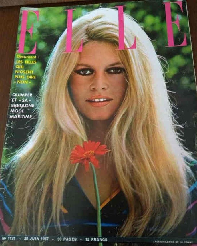 ELLE BELGIUM magazine side cover Issue 1121 28 June 1967