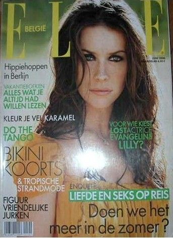 ELLE BELGIUM magazine side cover  July 2006