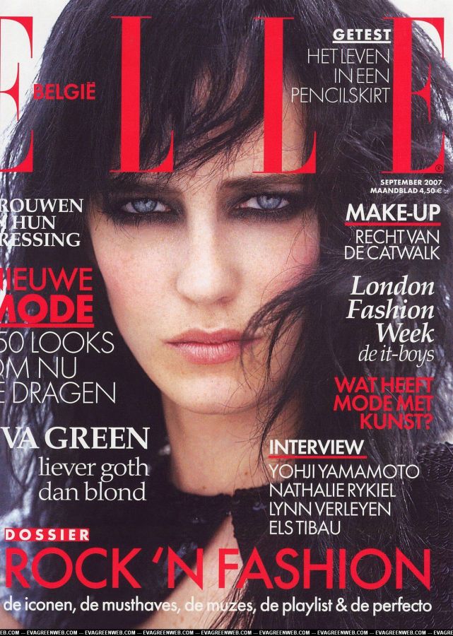 ELLE BELGIUM magazine side cover  September 2007