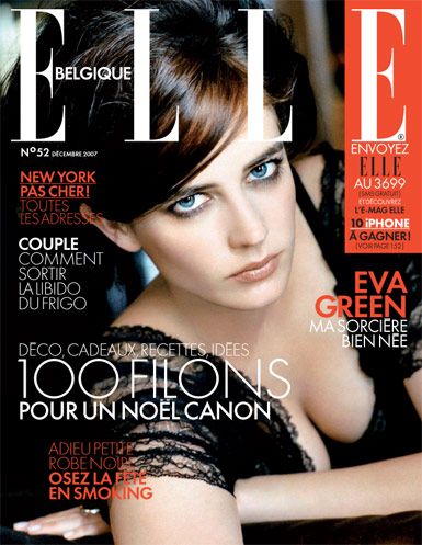 ELLE BELGIUM magazine side cover  December 2007