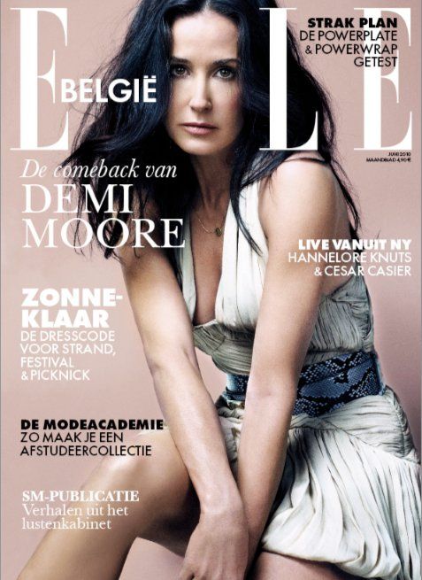 ELLE BELGIUM magazine side cover  June 2010