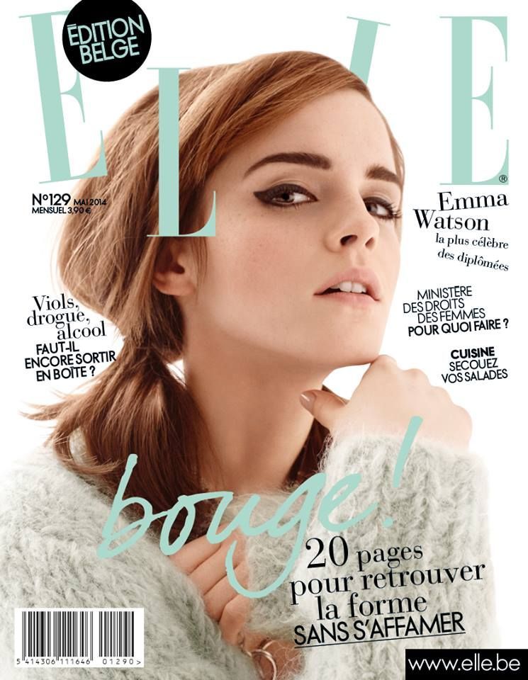 ELLE BELGIUM magazine side cover  May 2014