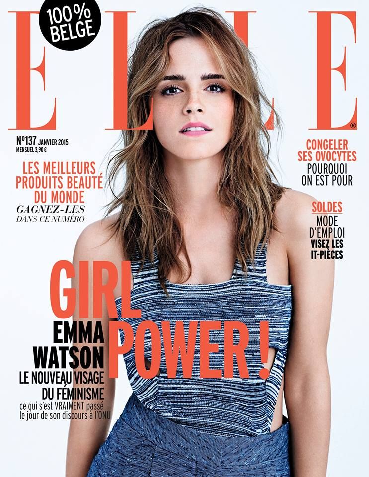 ELLE BELGIUM magazine side cover  January 2015