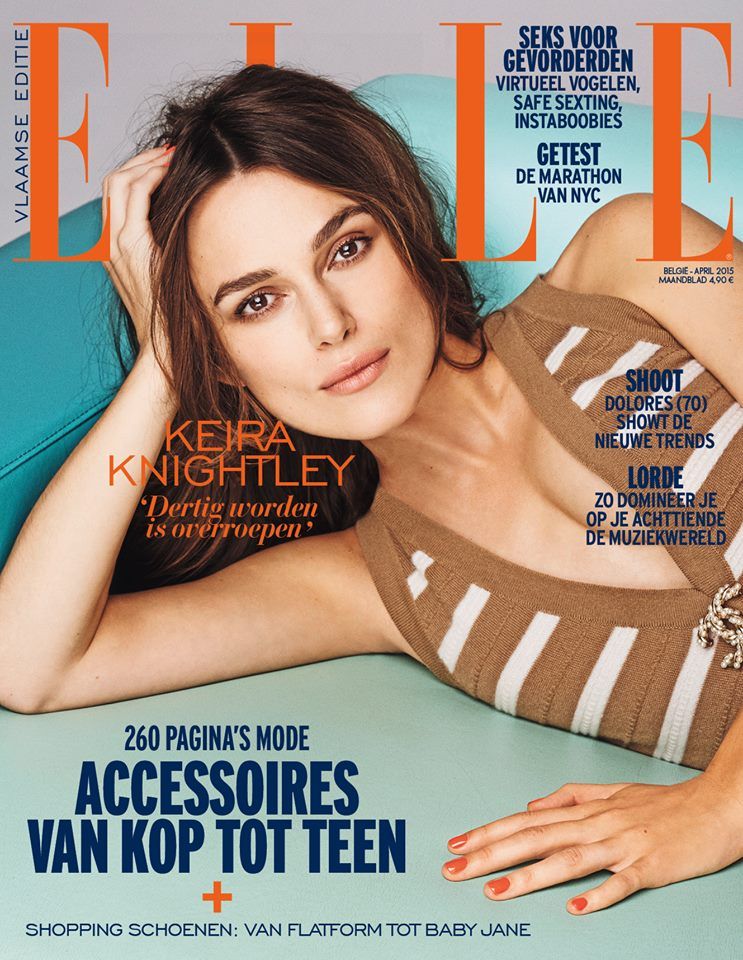 ELLE BELGIUM magazine side cover  April 2015